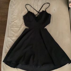 NBD the XNAVEN twins Girls black dress. Open back
